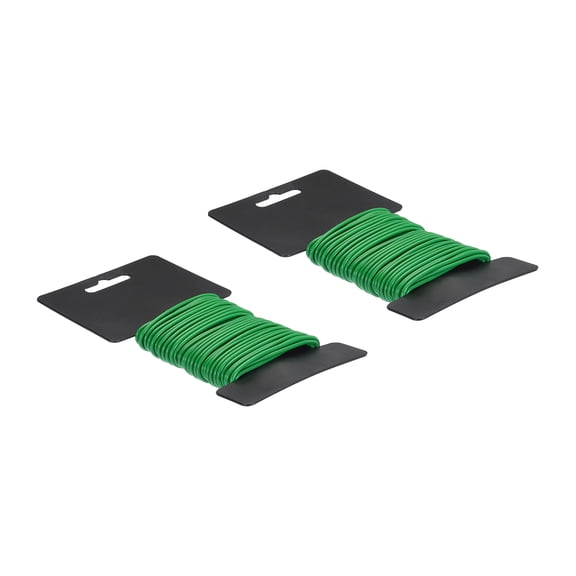 Uxcell 32.8ft/10M 2.5mm Reusable Soft Twist Ties Garden Plant Ties, Green 2 Pack