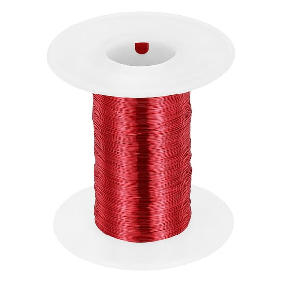 32 AWG Magnet Wire, 2 oz Magnetic Coil Wire, 155C(311F), Red,White