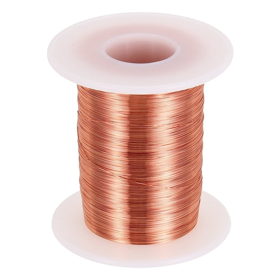 Uxcell 32 AWG Magnet Wire, 32 Gauge Enameled Copper Wire, 6 oz Magnetic Coil Wire for Transformer, Motor, Electric, 155C(311F)
