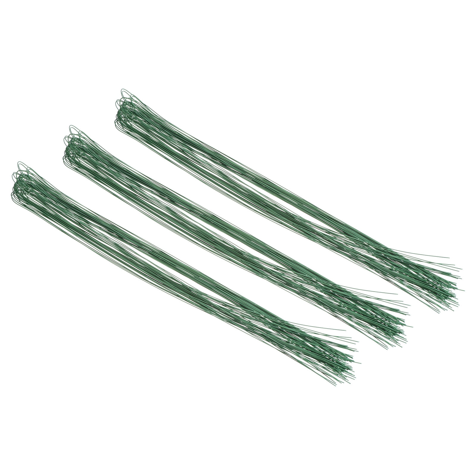 Uxcell 32 Inch 24 Gauge Paper Wrapped Floral Stem Wire Bouquet Stem Green 3 Pack/120 Pieces