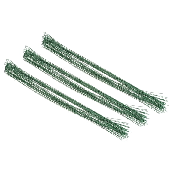Uxcell 32 Inch 24 Gauge Paper Wrapped Floral Stem Wire Bouquet Stem Green 3 Pack/120 Pieces