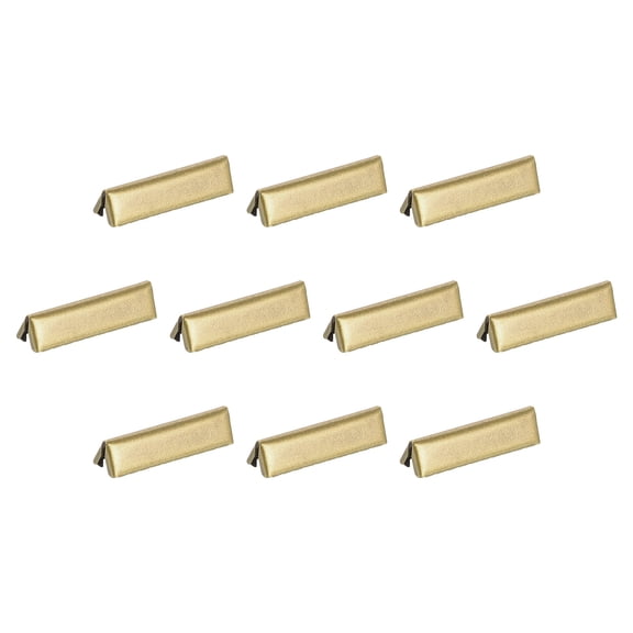 Uxcell 32 Pack Pinch Crimp Ends 0.98'' Cord End Clasps Ribbon Crimp Ends Leather End Crimp End Fastener Bronze
