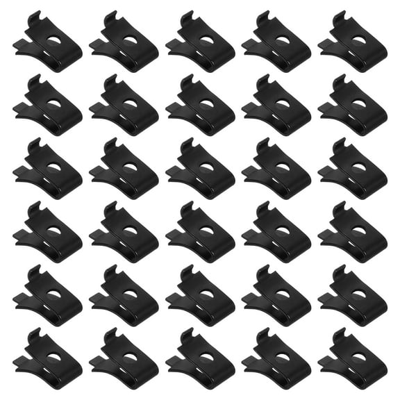Uxcell 32 Pieces Cabinet Shelf Clips Metal Adjustable Shelf Bracket Clips, Black
