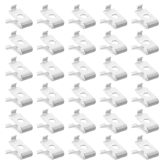 Uxcell 32 Pieces Cabinet Shelf Clips Metal Adjustable Shelf Bracket Clips, Silver