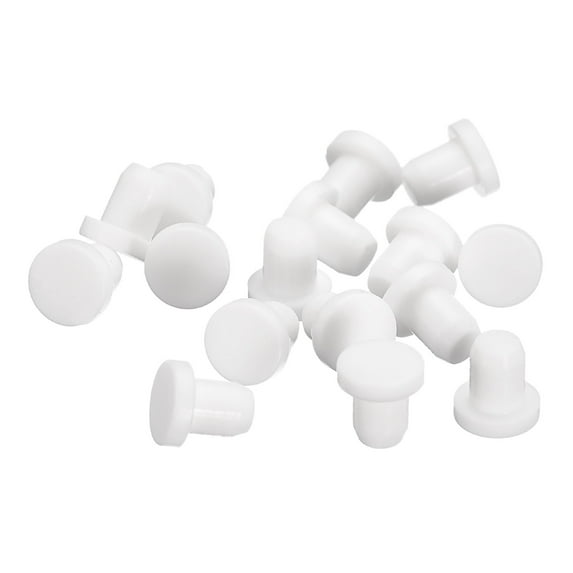 Uxcell 32Pcs White Rubber Stopper, 5.5mm Plug Holes for 5-5.3mm/0.2-0.21" Hole