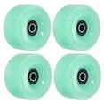 thumbnail image 1 of Uxcell 32 x 58mm Roller Skate Wheels with Bearings 82A Quad Skate Replacement, Green 4 Pack, 1 of 6