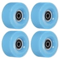 thumbnail image 1 of Uxcell 32 x 58mm Roller Skate Wheels with Bearings 82A Quad Skate Replacement, Light Blue 4 Pack, 1 of 6