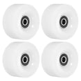 thumbnail image 1 of Uxcell 32 x 58mm Roller Skate Wheels with Bearings 82A Quad Skate Replacement, White 4 Pack, 1 of 6