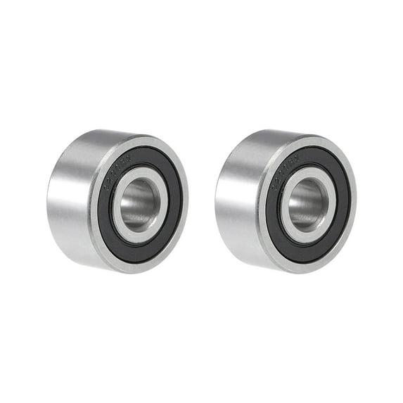 Uxcell 3200-2RS Angular Contact Ball Sealed Bearing Stamping Steel Silver Tone 1pcs 0.39'' x 1.18'' x 0.56'' 2
