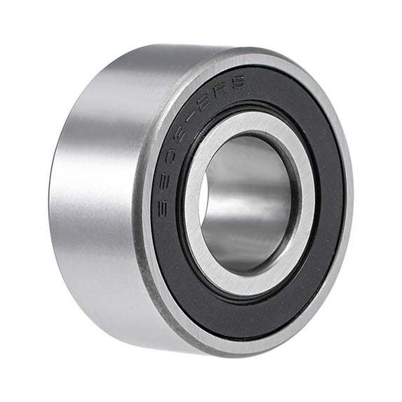 Uxcell 3200-2RS Angular Contact Ball Sealed Bearing Stamping Steel Silver Tone 1pcs 0.67'' x 1.57'' x 0.69'' 1