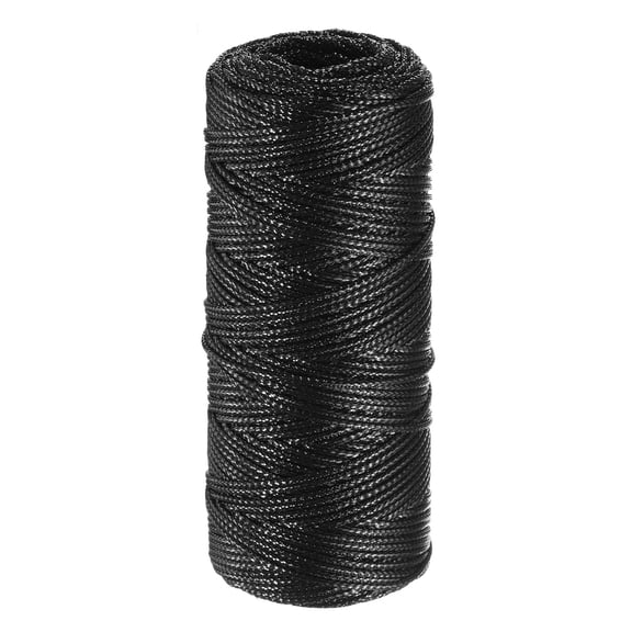 Uxcell 328 Feet/109 Yards Metallic Cord Black Twine 1.5mm Thread String for Crafts Gift Wrapping