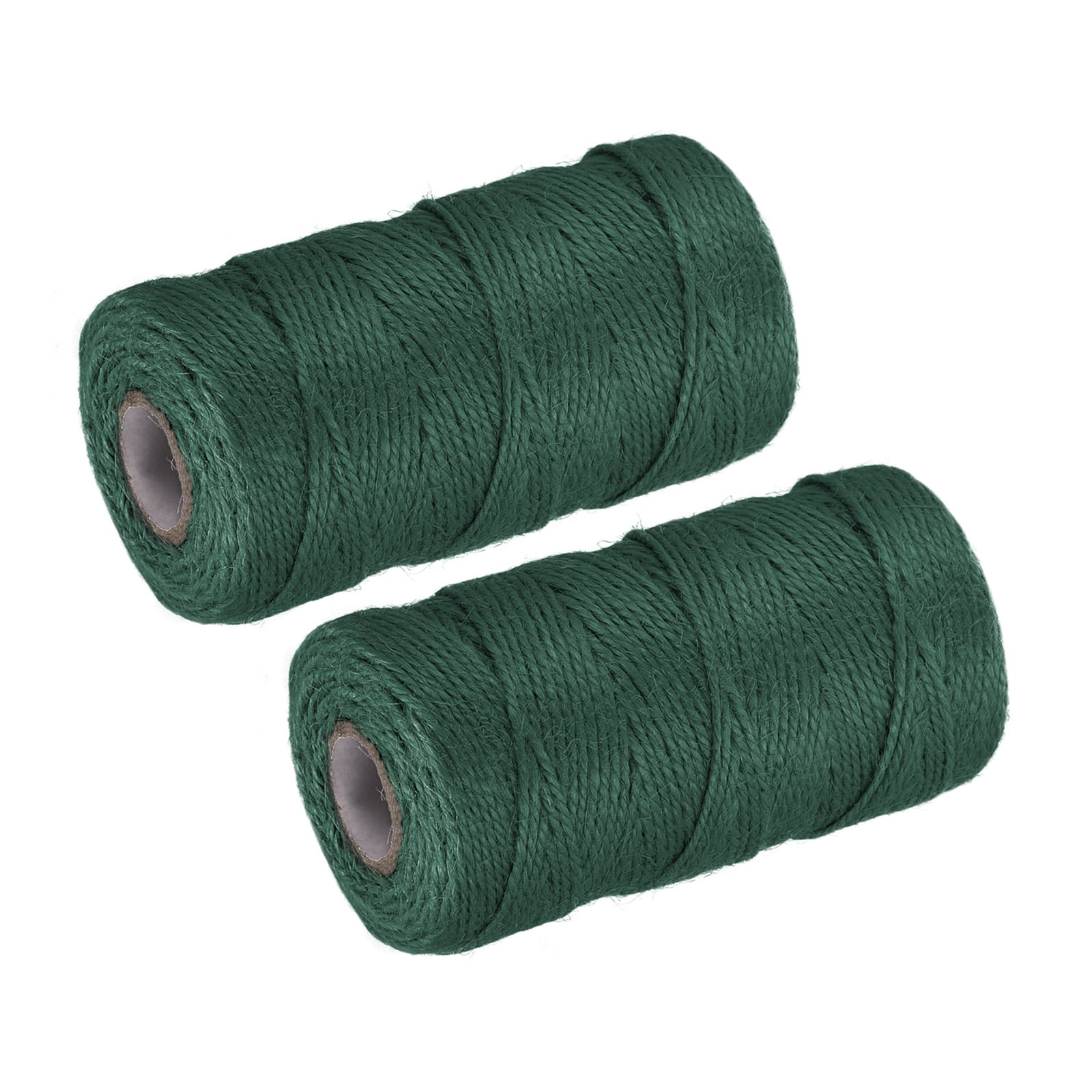 Amistad 328 ft. 1 mm Cotton DIY Decorative Rope Packing Twine, Green &  White - 2 Piece