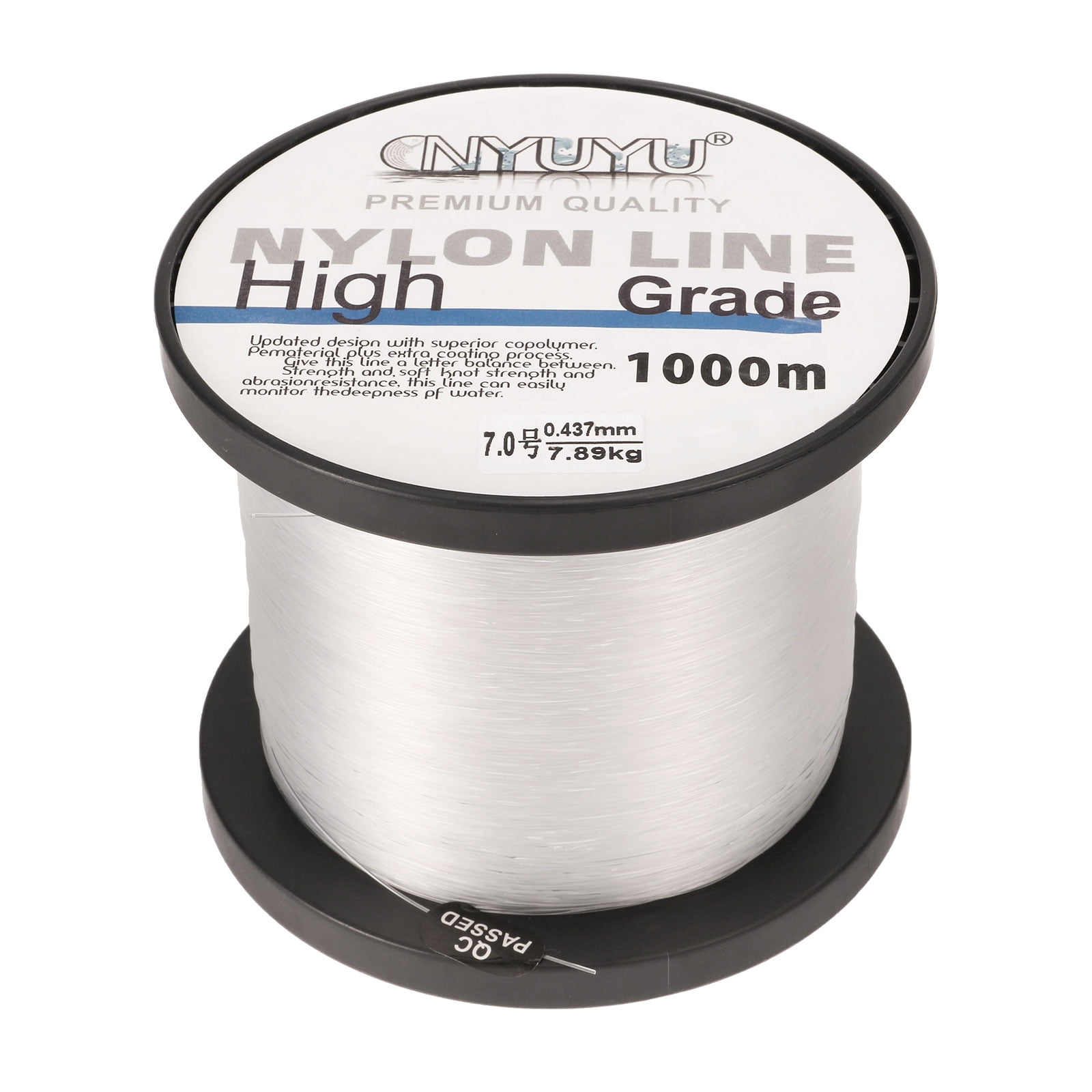 Uxcell 3281ft 8lb 2.5#Fluorocarbon Coated Monofilament Nylon Fishing Line String Wire Clear
