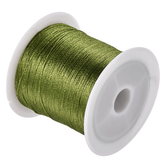 Uxcell 328FT 3 Strands Fiber Braided Beading Thread Wire Line for DIY Light Olive Green