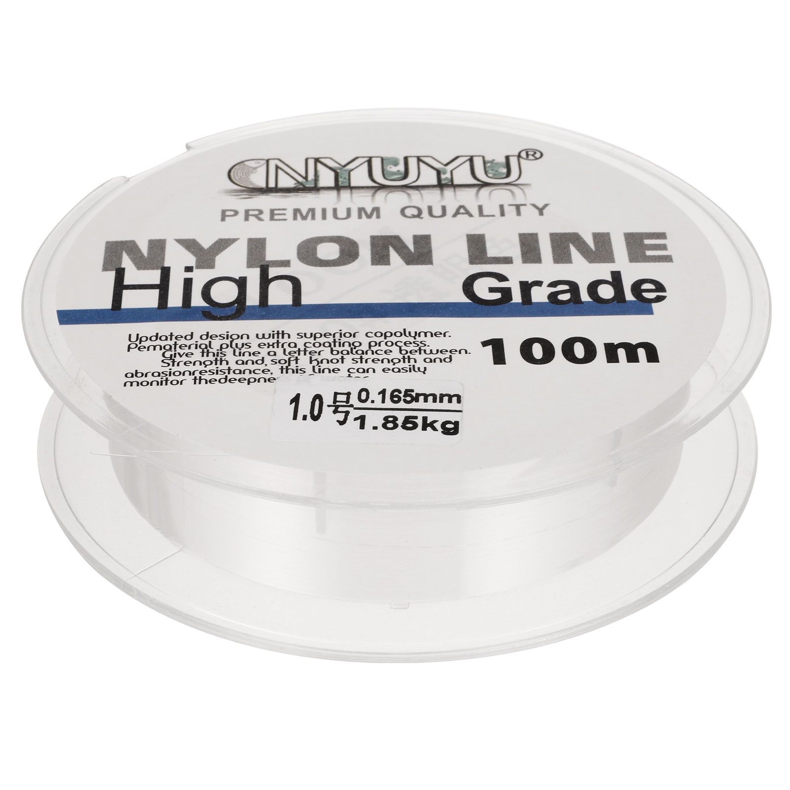 Uxcell 328FT 4lb 1.0# Fluorocarbon Coated Monofilament Nylon Fishing Line  String Wire Clear