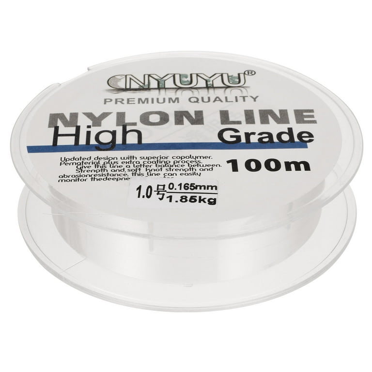 Uxcell 328FT 4lb 1.0# Fluorocarbon Coated Monofilament Nylon Fishing Line  String Wire Clear