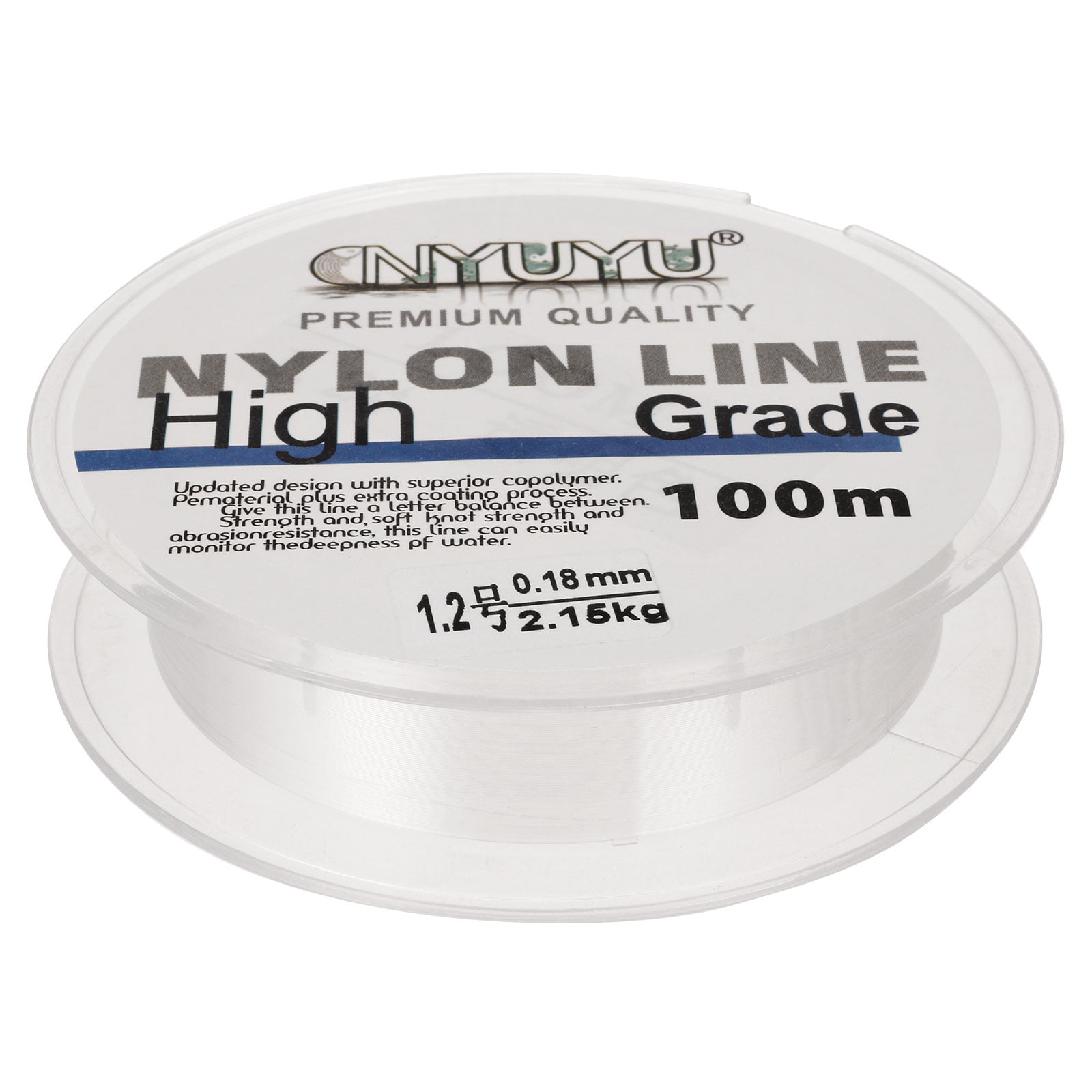 Uxcell 984FT 9lb 3.0# Fluorocarbon Coated Monofilament Nylon Fishing Line  String Wire Clear