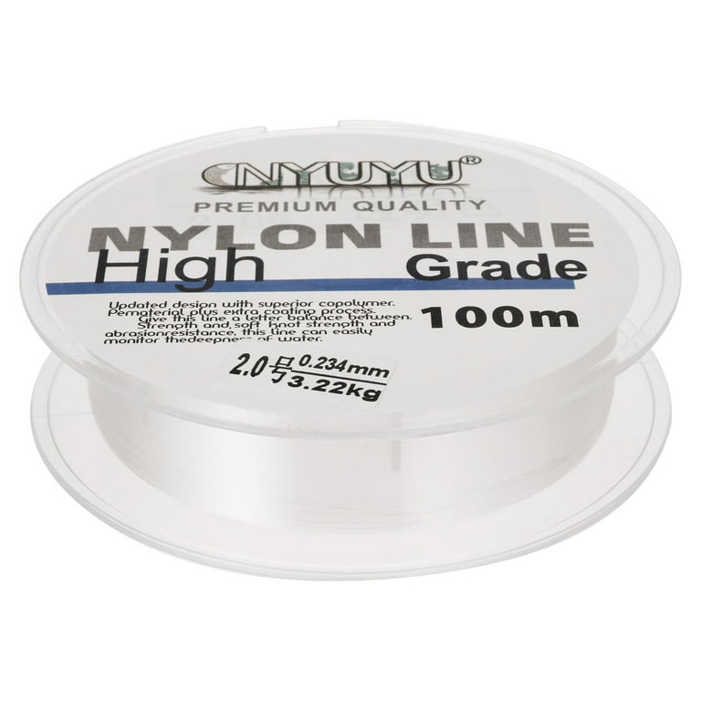 Uxcell 328FT 7lb 2.0# Fluorocarbon Coated Monofilament Nylon Fishing Line  String Wire Clear