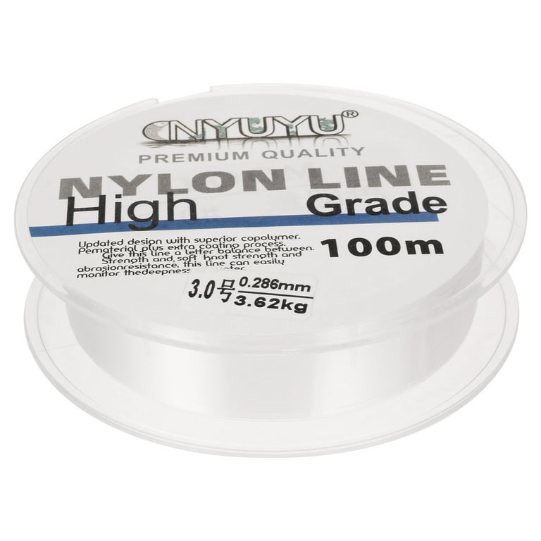 Uxcell 328FT 9lb 3.0# Fluorocarbon Coated Monofilament Nylon Fishing Line  String Wire Clear