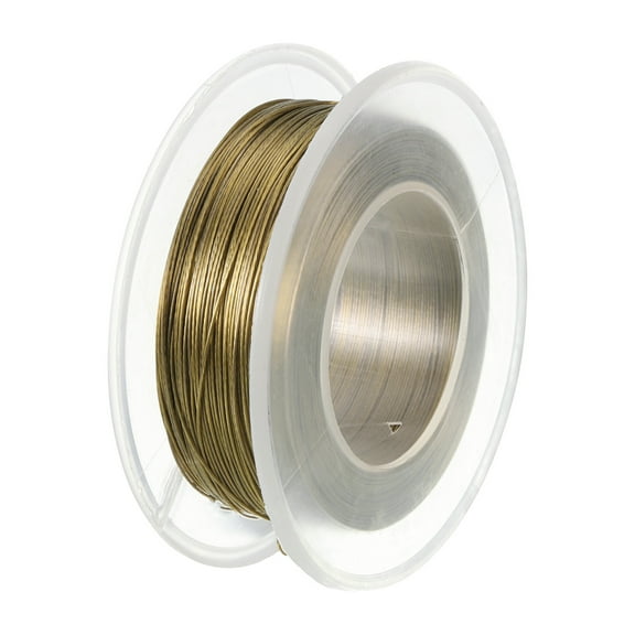 Uxcell 328ft Picture Hanging Wire, Coated Cable 304 Stainless Steel Rope for Photo Frame Artwork Gold 0.015" Dia.