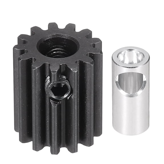 Uxcell 32P 13T Pinion Gear Set with Adapter Shaft, 1/2" x 1/2" Motor Gears