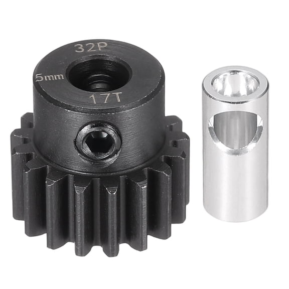 Uxcell 32P 17T Pinion Gear Set with Adapter Shaft, 9/16" x 9/16" Motor Gears