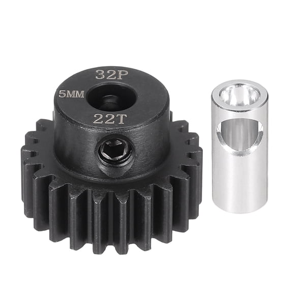 Uxcell 32P 22T Pinion Gear Set with Adapter Shaft, 3/4" x 3/4" Motor Gears