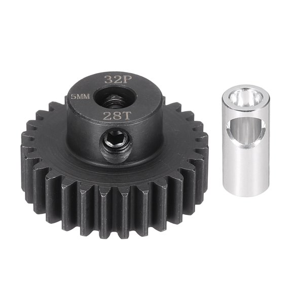 Uxcell 32P 28T Pinion Gear Set with Adapter Shaft, 15/16" x 15/16" Motor Gears