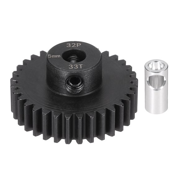 Uxcell 32P 33T Pinion Gear Set with Adapter Shaft, 1 1/16" x 1 1/16" Motor Gears