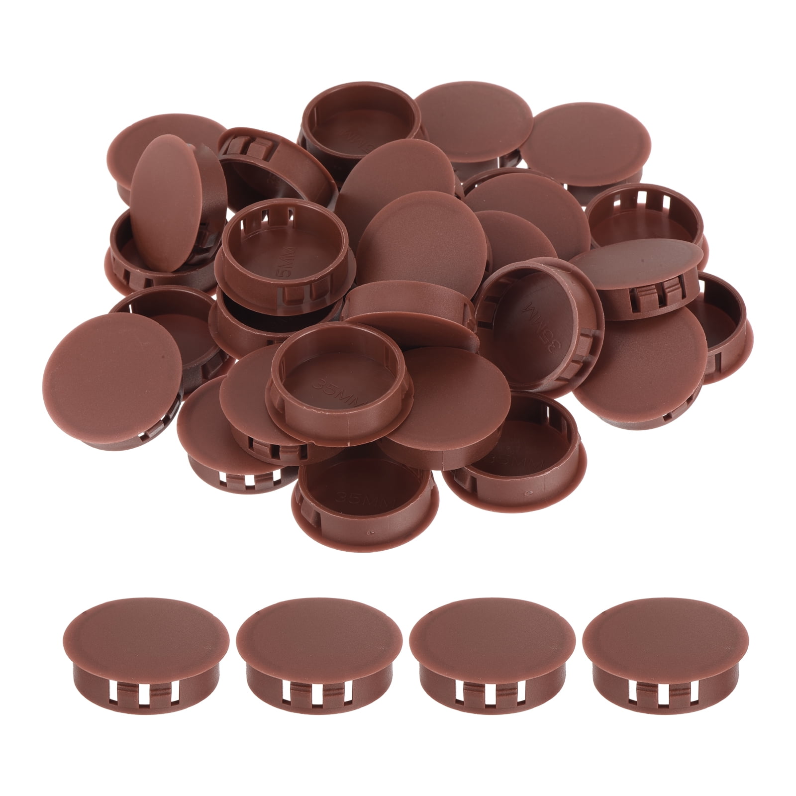 Uxcell 32Pcs Plastic Hole Plugs, Flush Type Panel Hole Plugs Insert End ...