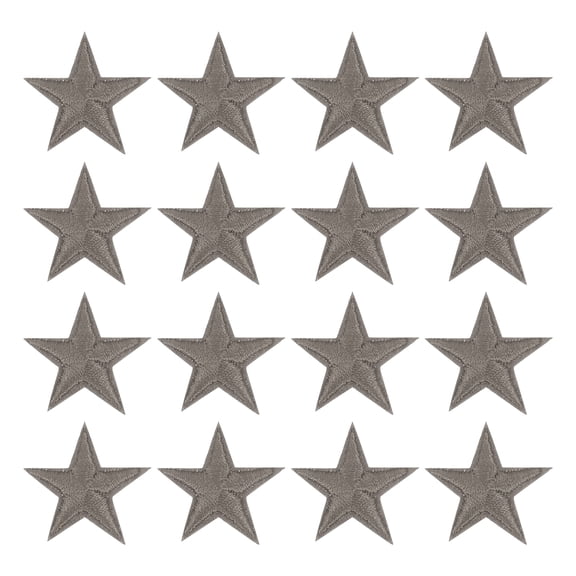 Uxcell 32Pack Iron on Star Patches, Sew on Star Embroidered Patches, DIY Applique Repair Patch for Crafts, 29mm Brown