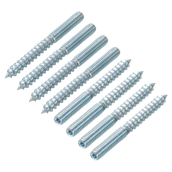 Uxcell 32Pack M6x60mm Hanger Bolt Double Headed Bolt Self-Tapping Screw for Furniture