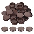 thumbnail image 1 of Uxcell 32Pcs Plastic Hole Plugs, Flush Type Panel Hole Plugs Insert End Caps for Locking Hole Furniture Cabinet 38mm Brown, 1 of 6