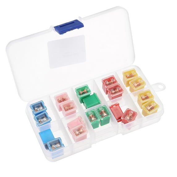 Uxcell 32V 20A 30A 40A 50A 60A Female Terminal Mini Cartridge Fuse Set 20 Pack Red