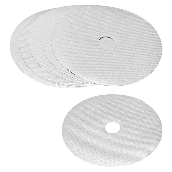 Uxcell 32cm Tree Mulch Ring Nonwoven Tree Protector Mat Plant Cover Silver Tone 6 Pack