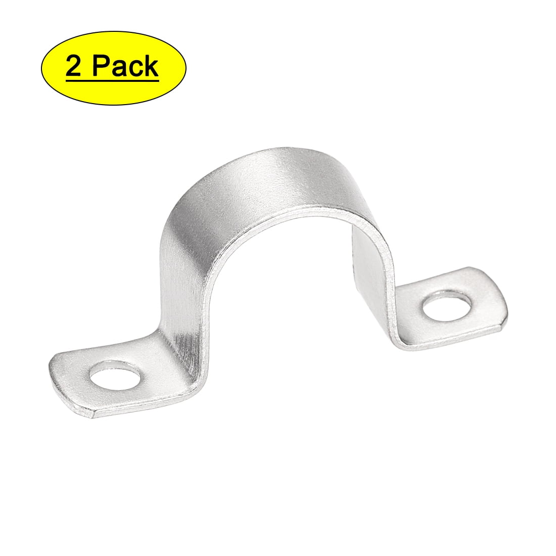 Uxcell 32mm(1.3") 304 Stainless Steel 2 Holes Rigid Pipe Strap Tension ...