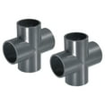 thumbnail image 1 of Uxcell Tee Shape Tubing Cross Joint Connectors Adapters Water Pipe Fittings 1.26" 2, 1 of 4