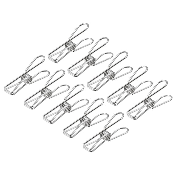 Uxcell 32mm Carbon Steel Tablecloth Clips for Fixing Table Cloth, Silver Tone 25 Pack