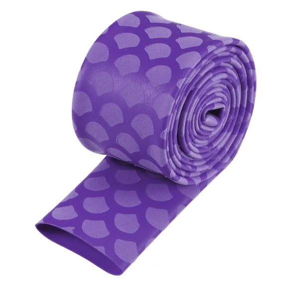 Uxcell 1.26 inch Flat Width 3.3ft Length 2:1 Rate Purple Heat Shrink Wrap Tubing Sleeve for Fishing Rod Grips Handle