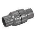 thumbnail image 1 of Uxcell 32mm ID Slip End Spring Inline Connector Check Valves Gray, 1 of 5