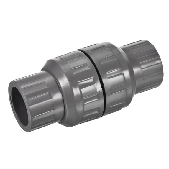 Uxcell 32mm ID Slip End Spring Inline Connector Check Valves Gray