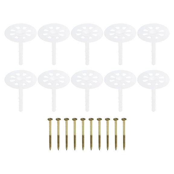 Uxcell 32mm Perforated Insulation Pins Insulating Nails Wall Plug Plastic Expansion Bolt 100 Pack