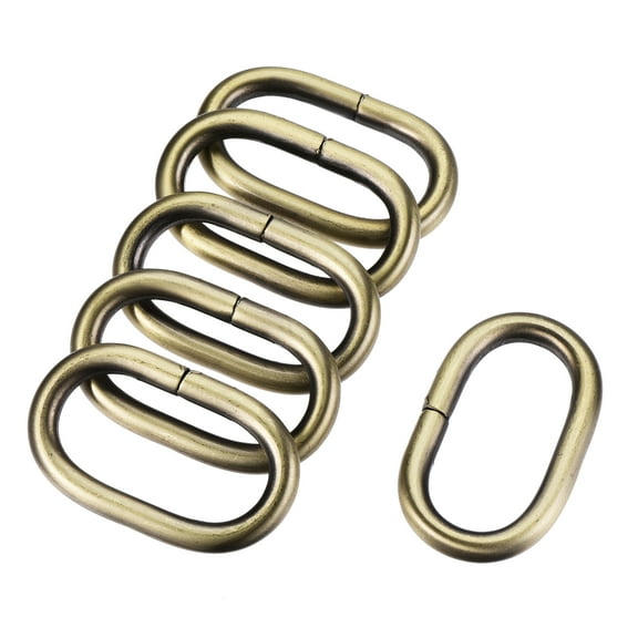 Uxcell 32x15mm Oval Buckles Iron Electroplating Bronze Tone 6 Pack