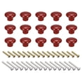 thumbnail image 1 of Uxcell 32x24mm Ceramic Drawer Knobs, 15 Pack Mushroom Shape Door Pull Handles Red, 1 of 6