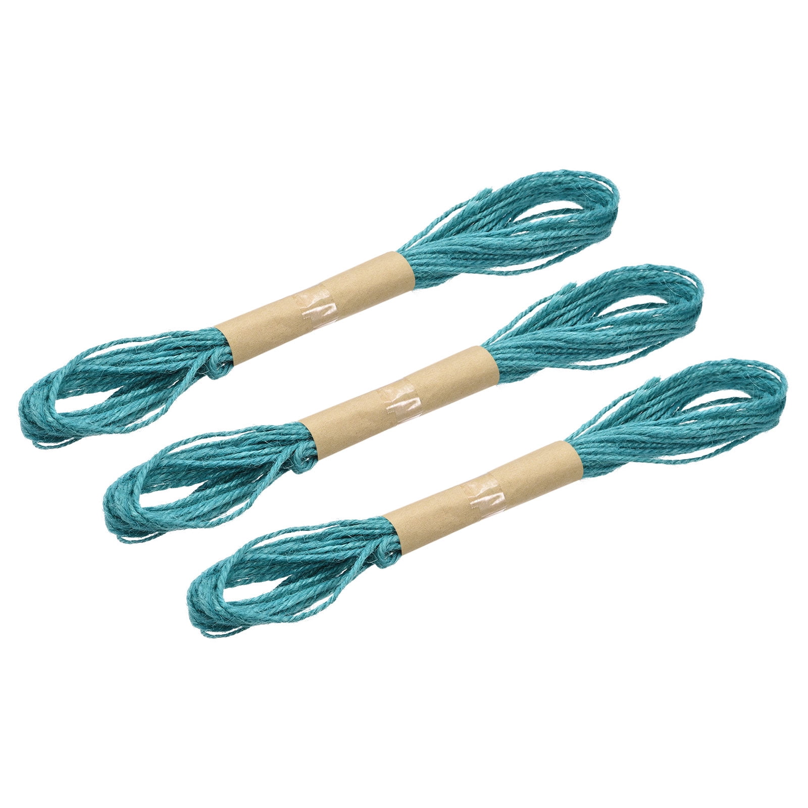 Uxcell 33 Feet 2mm Jute Twine, Jute Rope for Craft Projects Lake Blue 3 ...