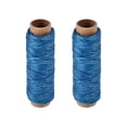 thumbnail image 1 of Uxcell 33 Yards 150D/1mm Leather Sewing Waxed Threads Maya Blue 2 Pack, 1 of 6