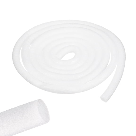 Uxcell 5 Roll 6.5 ft Foam Noodles for Crafts, 3/8 Inch Dia Pearl Cotton Tube Rod for Flower Modeling DIY Arts Supplies Sealing Concrete Gaps Filler, Crack Filling, Doors, Black