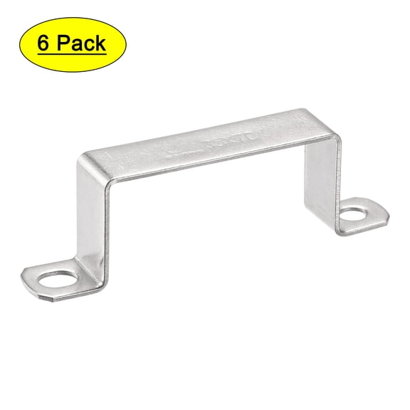 Uxcell 33 x 70mm 304 Stainless Steel U Shaped Connector Bracket 6 Pack