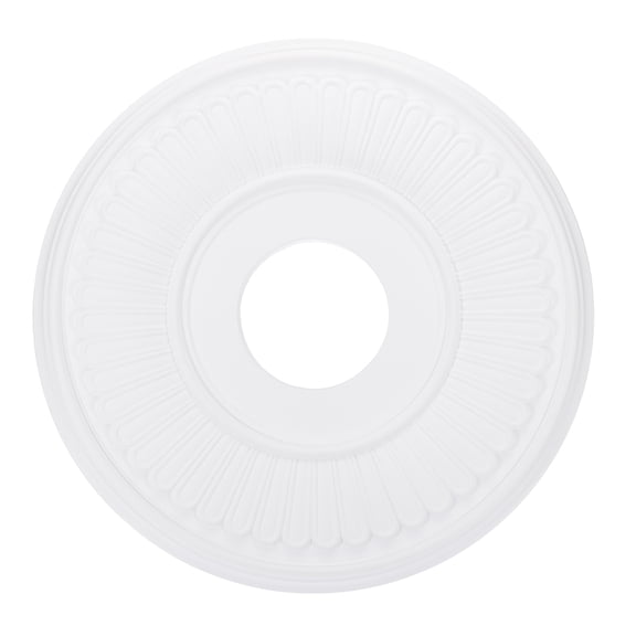 Uxcell 330 x 87 x 18 mm PU Traditional Ceiling Medallion for DIY Ceilings Decoration White 1 Pcs