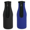 thumbnail image 1 of Uxcell 330ml to 350ml Neoprene Cooler Insulator Covers Beer Bottle Sleeves Black Blue, 1 of 6